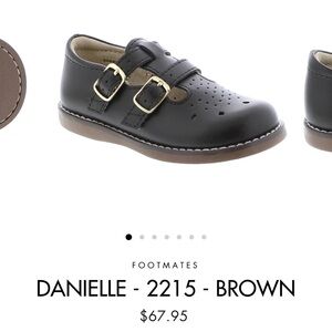 Footmates Danielle - 2215 - Brown two strap Mary-Jane size 10